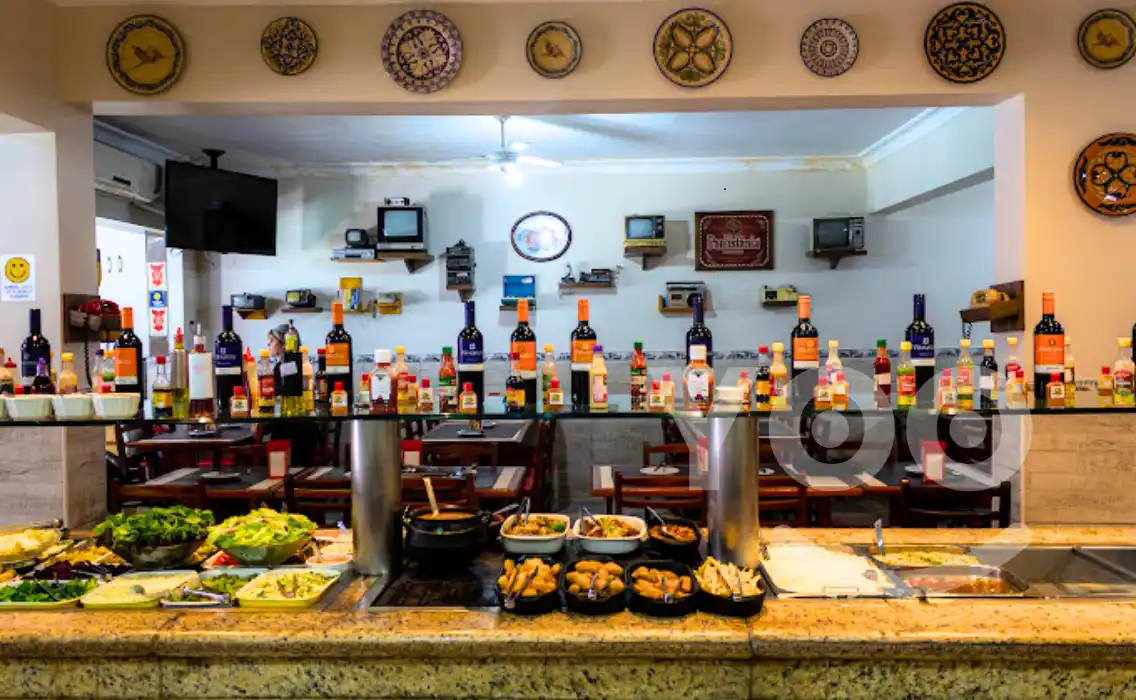 ambiente do buffet da Churrascaria Dona Leopoldina